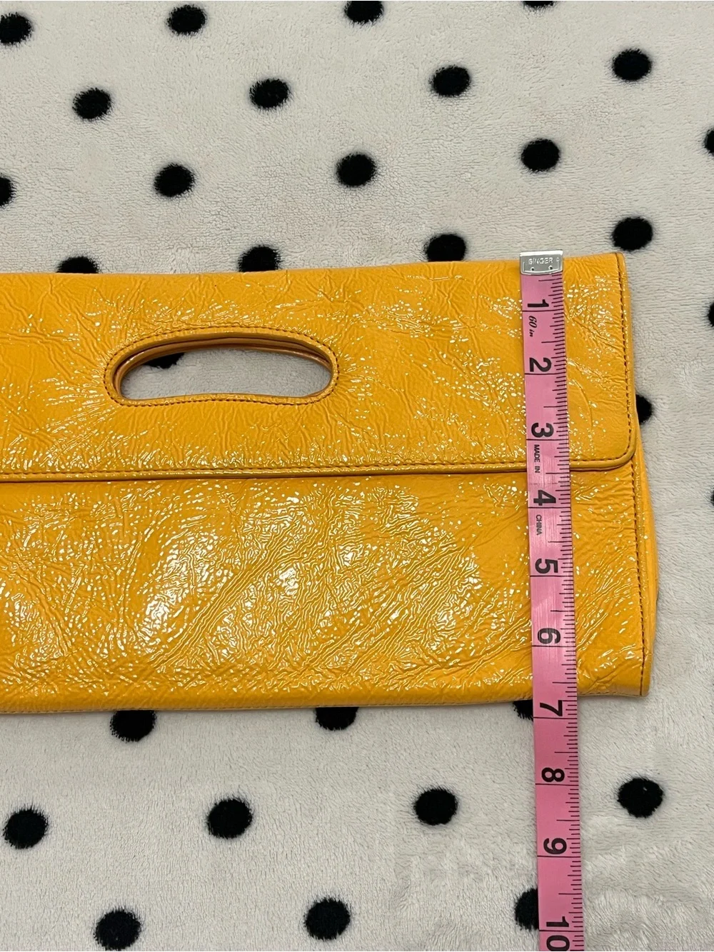 HOBO International Y2K Katrina Mustard Patent Leather Clutch